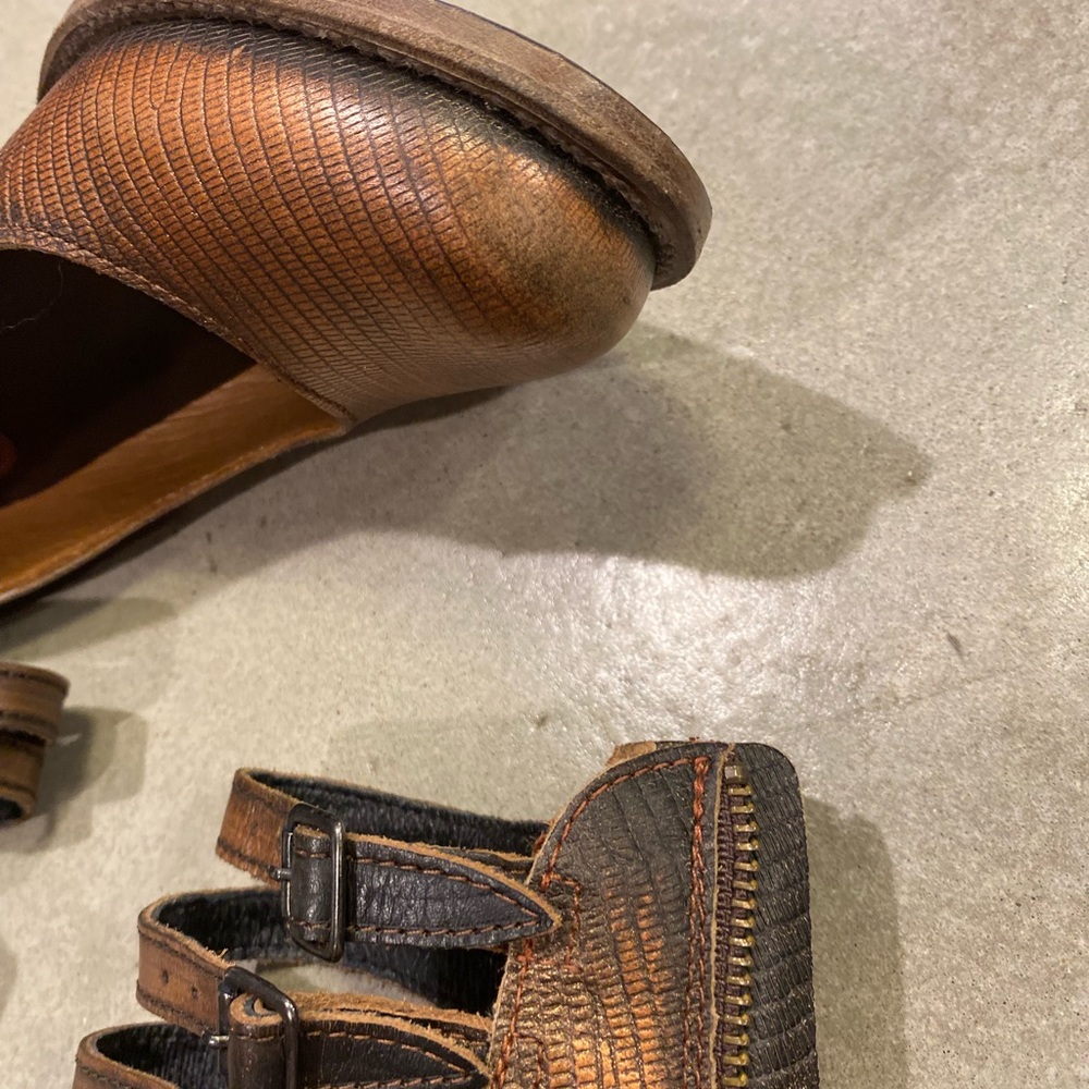 Freebird by Steven Copper Brown Textured Leather Heels - Picture 13 of 16